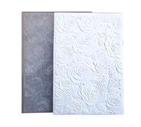 DIYology 3D Roses Background Embossing Folders for Card Making, Rose Floral Texture Embossing Folder Template for DIY Paper Crafts Scrapbooking Polymer Clay Decoration