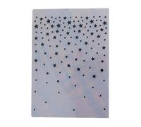 DIYology Stars Embossing Folders for Card Making, Falling Stars Embossing Folder Template for DIY Paper Crafts Scrapbooking Polymer Clay Decoration
