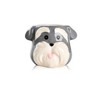 DIYOMR Cute Pet Dog Ceramic Planter Small Succulent Pot Cartoon Shaped Plant Pot for Mini Plants Flower Cactus, Smooth Shiny Ceramic - Plants Not Included (Schnauzer)