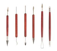 DIYOOHOMY 6 Pieces Clay Sculpting Tools Set, Pottery Carving Tools for Polymer Air Dry Clay Pottery Pumpkin Art, Professional Ceramics Modeling Carving DIY Craft for Adults