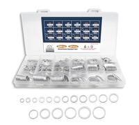DIYoung 540 Pieces Aluminium Sealing Ring Assortment, Metric Seals, Oil Drain Seal Set, Washers, 18 Sizes for Repair Hydraulic Cars Sanitary Workshop (M6 M8 M10 M12 M14 M16 M18 M20 M22 M24)