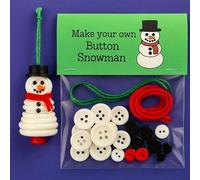 DIYs Button Christmas Ornaments Craft Kit | DIYs Button Santa Making Set | Funny Angel Snowman Buttons Art Christmas Tree Decorations | Novelty Buttons Ornament Pendant Craft Kits for Kids & Adults