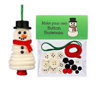 DIYs Button Christmas Ornaments Kits, Handmade Button Ornament Making Kit, Fun Buttons Santa Christmas Tree Ornament Kit for All Ages, DIYs Buttons Craft C-hristmas Tree Hanging Decorations Making Set