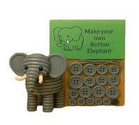 DIYS Highland Button Cow Craft Kit, Cute Button Christmas Ornament, Animal Theme Fun Tree Ornament Kit with Including Turtle Owl Rabbit Raccoon Squirrel,Elephant