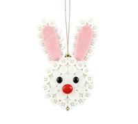 DIYs Rabbits Button Ornament Kit, Button Easter Ornament Set Make Your Owns Button Easter Decorations DIYs Hanging Ornament for Easter Basket Fillers