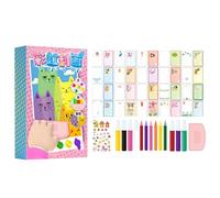 DIYS Rainbow Scratch Arts | Rainbow Pointillism Scratch with Watercolor Pen Pigment | Funny Scratch Painting Dot Art for Kids Adults | Squeegee Magic Reveal Dot Painting Art Kits for Boys Girls