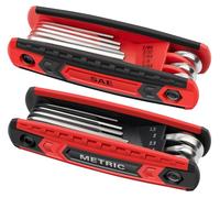 DIYSELF 17pcs Folding Allen Wrench Set - Metric & SAE Allen Key Set, 2 Pack Portable Allen Wrench for Repairs, Hex Wrench Set