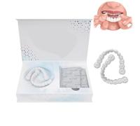 Diystar Moldable Dentures, Moldable False Teeth, Silicone Reline Denture Set, Upper and Lower Denture Reline Kit for Men and Women (1pcs)