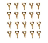 Diysupmkt 20PCS Finger Claws Rings, Cosplay Fingertip Claws Full Finger Set Vintage Nails Finger Armor Gothic Talon Metal Ring Fingertip Claw Pack for Nail Art Halloween Party (Gold, Open Loop)
