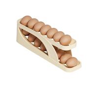 Diysupmkt Roll Down Double Layer Egg Dispenser with Stirring Rod,Rolling Egg Tray Automatic Rolling Egg Rack Holder for Kichen Refrigerator Fridge Door (Egg Rack)