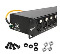 DIYTECH 16 Port XLR Patchbay - Balanced Audio Snake Panel with Reversible XLR Connectors, Metal Rack-Mount Chassis, Mounting Screws Included - Studio, Live Sound & Broadcast