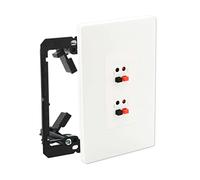 diyTech Ethernet Wall Plate Cat6, Cat5e, Cat5, Female to Female Ethernet Wall Plate- White (3-Port)