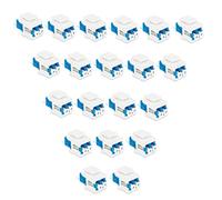 DIYTECH Fiber Optic Keystone Jack - LC Duplex Singlemode Fiber Jack, for Keystone Coupler Fiber Optic Wall Plate, LC to LC Coupler, Fiber Patch Panel, XLR Patch Panel, Fiber LC to LC (LC - 20 Pack)