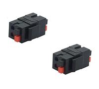 diyTech Speaker Keystone Jack - Spring Loaded Speaker Jack for Keystone Wall Plate, Female to Female, for Home Theater Wall Plates - Black (2-Pack)