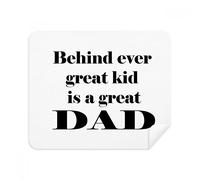 DIYthinker Behind Great Dad Father'S Festival Quote Phone Screen Cleaner Glasses Cleaning Cloth 2Pcs Suede Fabric