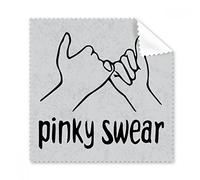DIYthinker Black Pinky Swear Personalized Gesture Glasses Cloth Cleaning Cloth Phone Screen Cleaner 5Pcs Gift