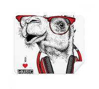 DIYthinker Camel Headset Rock Music Painting Phone Screen Cleaner Glasses Cleaning Cloth 2Pcs Suede Fabric