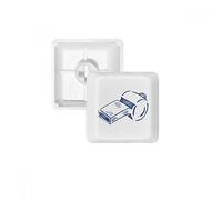 DIYthinker Cartoon Football Whistle Blue Soccer PBT Keycaps for Mechanical Keyboard White OEM No Marking Print R2