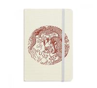 DIYthinker Chinese Dragon Animal Circle Portrait Notebook Fabric Hard Cover Classic Journal Diary A5 A5 (144 X 210mm) Multicolor
