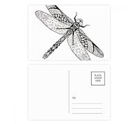 DIYthinker Dragonfly Animal Portrait Sketch Postcard Set Birthday Thanks Card Mailing Side 20pcs 5.7 inch x 3.8 inch Multicolor