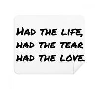 DIYthinker Famous Poetry Quote Life Tear Love Phone Screen Cleaner Glasses Cleaning Cloth 2Pcs Suede Fabric