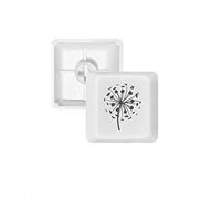 DIYthinker Flowers Dandelion Silhouette Plants PBT Keycaps for Mechanical Keyboard White OEM No Marking Print R1