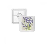 DIYthinker Flowers Plant Painting lavender PBT Keycaps for Mechanical Keyboard White OEM No Marking Print R1