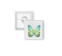 DIYthinker Green Leaf Butterfly with Floral Pattern PBT Keycaps for Mechanical Keyboard White OEM No Marking Print R4