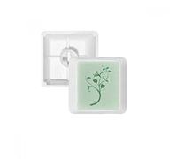 DIYthinker Green Leaves Branches Flowers PBT Keycaps for Mechanical Keyboard White OEM No Marking Print R1