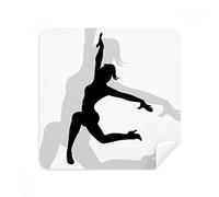 DIYthinker Hot Beautiful Woman Dancing Silhouette Glasses Cleaning Cloth Phone Screen Cleaner Suede Fabric 2Pcs