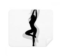 DIYthinker Hot Beautiful Woman Dancing Silhouette Phone Screen Cleaner Glasses Cleaning Cloth 2Pcs Suede Fabric
