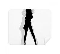 DIYthinker Hot Beautiful Woman Figure Silhouette Phone Screen Cleaner Glasses Cleaning Cloth 2Pcs Suede Fabric