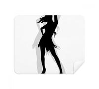 DIYthinker Hot Beautiful Woman Pose Silhouettes Phone Screen Cleaner Glasses Cleaning Cloth 2Pcs Suede Fabric