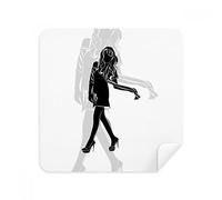 DIYthinker Hot Beautiful Woman Silhouettes Stand Glasses Cleaning Cloth Phone Screen Cleaner Suede Fabric 2Pcs