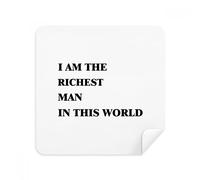 DIYthinker I Am The Richest Man Glasses Cleaning Cloth Phone Screen Cleaner Suede Fabric 2Pcs