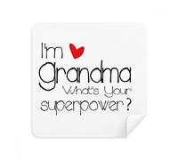 DIYthinker I'M A Grandma What'S Your Superpower Glasses Cleaning Cloth Phone Screen Cleaner Suede Fabric 2Pcs