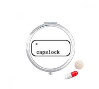 DIYthinker Keyboard Capslock Travel Pocket Pill Case Medicine Drug Storage Box Dispenser Mirror Gift