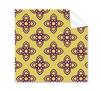 DIYthinker Kingdom Of Thailand Thai Traditional Customs Golden Purple Crossing Weaving Decorative Pattern Satin Shrine Art Illustration Glasses Cloth Cleaning Cloth Phone Screen Cleaner 5Pcs