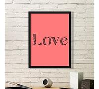DIYthinker Love Word Inspirational Quote Valentine's Day Simple Picture Frame Art Prints Of Paintings Home Wall Decal Small Black