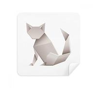 DIYthinker Origami Geometric Abstract Cat Pattern Glasses Cleaning Cloth Phone Screen Cleaner Suede Fabric 2Pcs