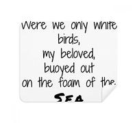 DIYthinker Poetry Were We Only White Birds Phone Screen Cleaner Glasses Cleaning Cloth 2Pcs Suede Fabric