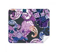 DIYthinker Purple Flower Leaf Point Line Abstract Pattern Phone Screen Cleaner Glasses Cleaning Cloth 2Pcs Suede Fabric