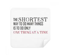 DIYthinker Quote Do One Thing A Time Is The Shortcut Glasses Cleaning Cloth Phone Screen Cleaner Suede Fabric 2Pcs