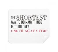DIYthinker Quote Do One Thing A Time Is The Shortcut Phone Screen Cleaner Glasses Cleaning Cloth 2Pcs Suede Fabric