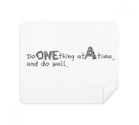DIYthinker Quote Do One Thing At A Time And Do Well Phone Screen Cleaner Glasses Cleaning Cloth 2Pcs Suede Fabric