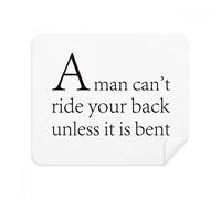 DIYthinker Quote Don'T Let Others Ride Your Back Phone Screen Cleaner Glasses Cleaning Cloth 2Pcs Suede Fabric
