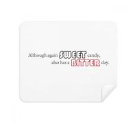 DIYthinker Quote Sweet Candy Also Has A Bitter Day Phone Screen Cleaner Glasses Cleaning Cloth 2Pcs Suede Fabric