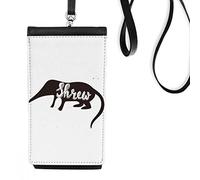 DIYthinker Shrews Black And White Animal Faux Leather Smartphone Hanging Purse Black Phone Wallet Gift