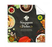 DIYthinker Singapore Famous Delicious Dishes Glasses Cloth Cleaning Cloth Gift Phone Screen Cleaner 5Pcs