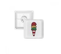 DIYthinker Three Layers Taste Sweet Ice Cream PBT Keycaps for Mechanical Keyboard White OEM No Marking Print R4